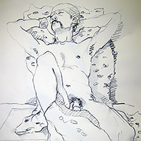 Charcoal Nude Male